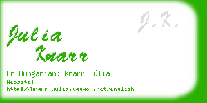 julia knarr business card